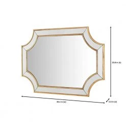 Home Decorators Collection Medium Ornate Gold Beveled Glass Classic Accent Mirror (24 in. H x 35 in. W) -Flora Home Decorators Soldes home decorators collection wall mirrors h5 mh 239 e1 1000