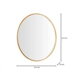 Home Decorators Collection Round Convex Mirror in Gold (24 in. D) -Flora Home Decorators Soldes home decorators collection wall mirrors h5 mh 240 1d 1000