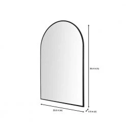 Home Decorators Collection Medium Arched Black Classic Accent Mirror (35 in. H x 24 in. W) -Flora Home Decorators Soldes home decorators collection wall mirrors h5 mh 255 40 1000