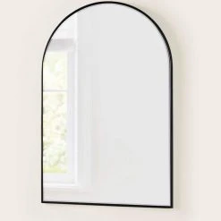 Home Decorators Collection Medium Arched Black Classic Accent Mirror (35 in. H x 24 in. W) -Flora Home Decorators Soldes home decorators collection wall mirrors h5 mh 255 76 1000