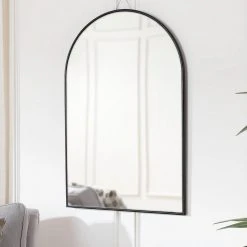Home Decorators Collection Medium Arched Black Classic Accent Mirror (35 in. H x 24 in. W) -Flora Home Decorators Soldes home decorators collection wall mirrors h5 mh 255 e1 1000