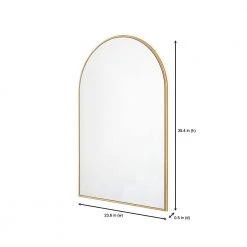 Home Decorators Collection Medium Arched Gold Classic Accent Mirror (35 in. H x 24 in. W) -Flora Home Decorators Soldes home decorators collection wall mirrors h5 mh 625 40 1000