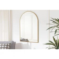Home Decorators Collection Medium Arched Gold Classic Accent Mirror (35 in. H x 24 in. W) -Flora Home Decorators Soldes home decorators collection wall mirrors h5 mh 625 e1 1000