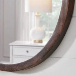 Home Decorators Collection Medium Round Dark Stain Wood Transitional Accent Mirror (24 in. Diameter) 10 Home Decorators Collection Medium Round Dark Stain Wood Transitional Accent Mirror (24 in. Diameter) -Flora Home Decorators Soldes home decorators collection wall mirrors h5 mh 728 1d 1000