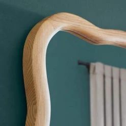 Home Decorators Collection Medium Wavy Natural Wood Framed Mirror (24 in. W x 36 in. H) -Flora Home Decorators Soldes home decorators collection wall mirrors h5 mh 768 40 1000