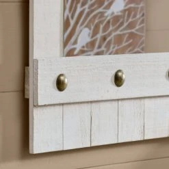 Home Decorators Collection Medium Brass Studded White Wooden Shiplap Mirror (30 in. W x 24 in. H) -Flora Home Decorators Soldes home decorators collection wall mirrors h5 mh 837 40 1000