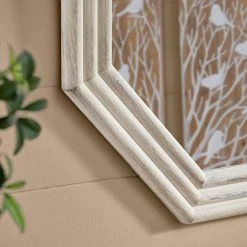 Home Decorators Collection Medium Modern Octagon White Wooden Framed Mirror (30 in. W x 30 in. H) -Flora Home Decorators Soldes home decorators collection wall mirrors h5 mh 839 40 1000