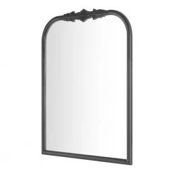 Home Decorators Collection Medium French Country Arched Black Ornate Wood Framed Mirror (23 in. W x 29 in. H) -Flora Home Decorators Soldes home decorators collection wall mirrors h5 mh 956 4f 1000