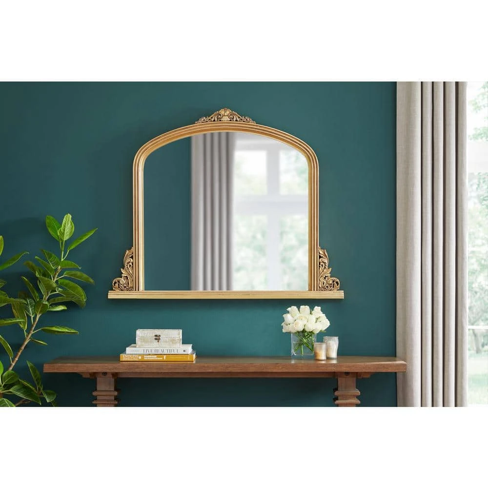 Home Decorators Collection Medium Classic Arched Vintage Style Gold Framed Mirror (44 in. W x 35 in. H) 4 Home Decorators Collection Medium Classic Arched Vintage Style Gold Framed Mirror (44 in. W x 35 in. H) - Image 2