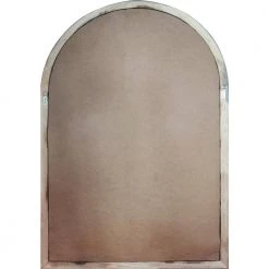 Home Decorators Collection 28.5 in. x 44.2 in. Light Brown Rustic Wood Arch Frame Vanity Mirror -Flora Home Decorators Soldes home decorators collection wall mirrors lm 23 66 1000