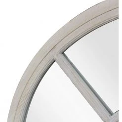 Home Decorators Collection 28.5 in. x 44.2 in. Light Brown Rustic Wood Arch Frame Vanity Mirror -Flora Home Decorators Soldes home decorators collection wall mirrors lm 23 77 1000