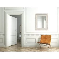 Home Decorators Collection 28.3 in. x 36.3 in. White Wood Frame Rustic Rectangle Vanity Mirror -Flora Home Decorators Soldes home decorators collection wall mirrors lm 29 31 1000