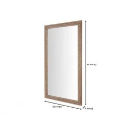 Home Decorators Collection Large Rectangle Brown Antiqued Classic Accent Mirror (41 in. H x 23 in. W) -Flora Home Decorators Soldes home decorators collection wall mirrors m180376xxb 40 1000