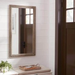 Home Decorators Collection Large Rectangle Brown Antiqued Classic Accent Mirror (41 in. H x 23 in. W) -Flora Home Decorators Soldes home decorators collection wall mirrors m180376xxb e1 1000