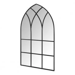 Home Decorators Collection Large Arched Black Windowpane Classic Accent Mirror (43 in. H x 24 in. W) -Flora Home Decorators Soldes home decorators collection wall mirrors mr30370 hd 66 1000