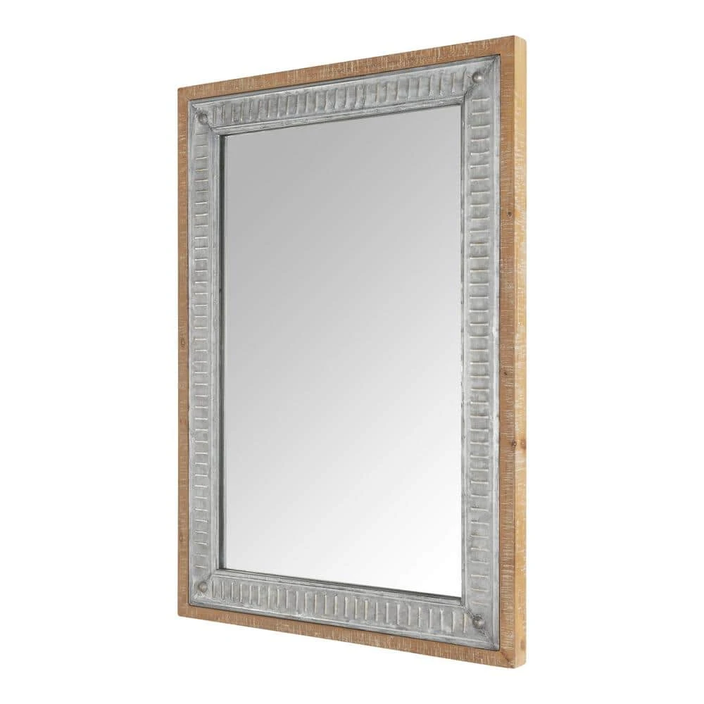 Home Decorators Collection Small Rectangle Galvanized Antiqued Farmhouse Accent Mirror (20 in. H x 28 in. W) 7 Home Decorators Collection Small Rectangle Galvanized Antiqued Farmhouse Accent Mirror (20 in. H x 28 in. W) - Image 5