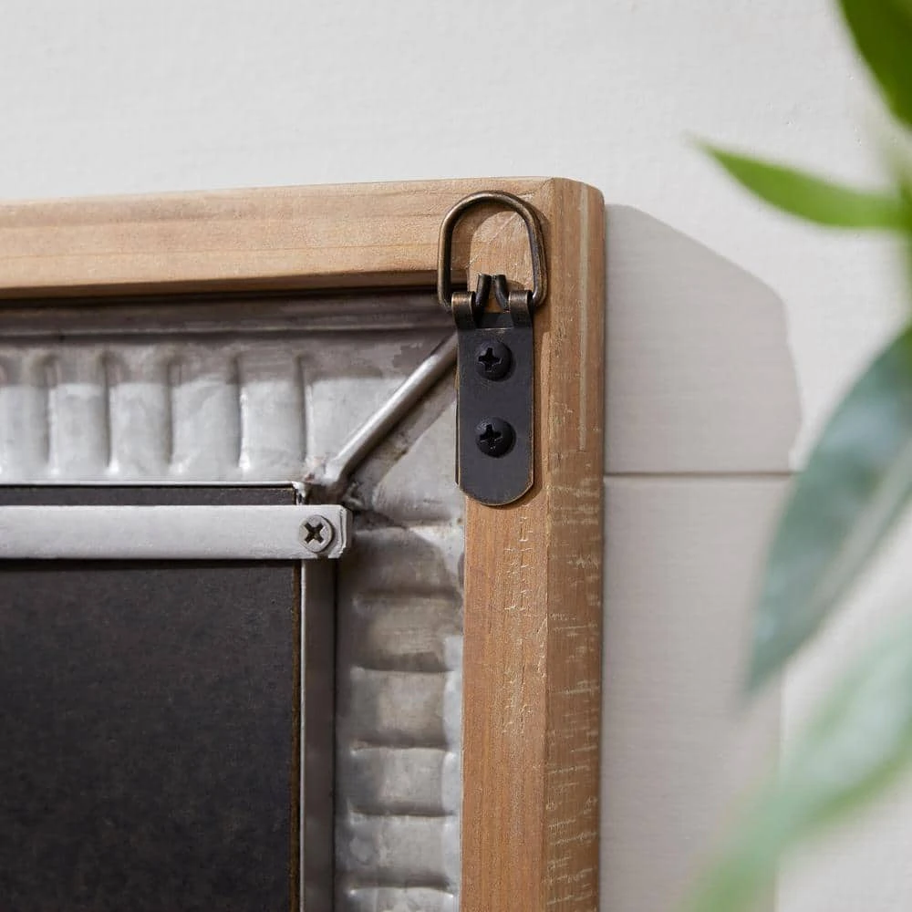 Home Decorators Collection Small Rectangle Galvanized Antiqued Farmhouse Accent Mirror (20 in. H x 28 in. W) 5 Home Decorators Collection Small Rectangle Galvanized Antiqued Farmhouse Accent Mirror (20 in. H x 28 in. W) - Image 3