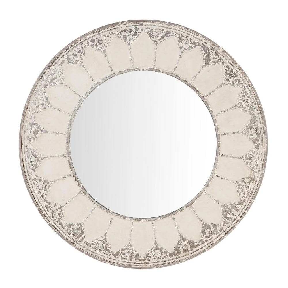 Home Decorators Collection Medium Round Ivory Antiqued Classic Accent Mirror (32 in. Diameter) 3 Home Decorators Collection Medium Round Ivory Antiqued Classic Accent Mirror (32 in. Diameter)