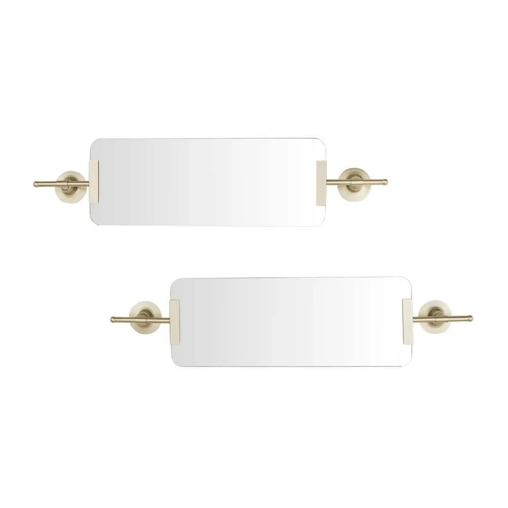 Home Decorators Collection Medium Rectangle Champagne Art Deco Accent Mirror with Mounting Brackets (32 in. H x 8 in. W) 3 Home Decorators Collection Medium Rectangle Champagne Art Deco Accent Mirror with Mounting Brackets (32 in. H x 8 in. W)