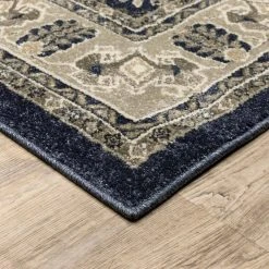 Home Decorators Collection Gianna Indigo 8 ft. x 10 ft. Border Area Rug -Flora Home Decorators Soldes indigo home decorators collection area rugs 442720 1d 1000
