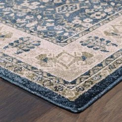 Home Decorators Collection Gianna Indigo 8 ft. x 10 ft. Border Area Rug -Flora Home Decorators Soldes indigo home decorators collection area rugs 442720 fa 1000