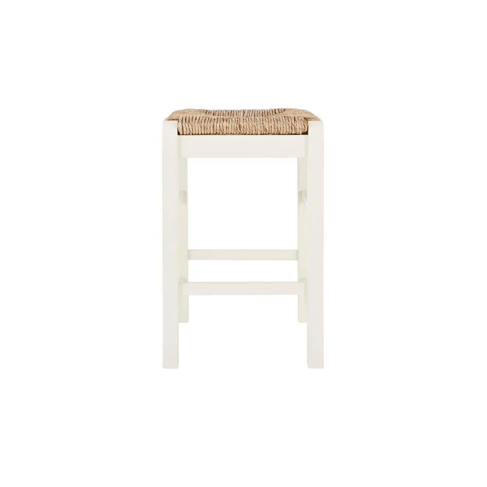 Home Decorators Collection Dorsey Ivory Backless Wood Counter Stool with Woven Rush Seat 12 Home Decorators Collection Dorsey Ivory Backless Wood Counter Stool with Woven Rush Seat - Image 10