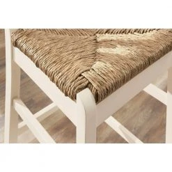 Home Decorators Collection Dorsey Ivory Wood Counter Stool with Back and Woven Rush Seat -Flora Home Decorators Soldes ivory home decorators collection bar stools st1906072 nivy a0 1000