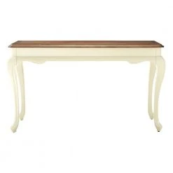 Home Decorators Collection Provence 54 in. Ivory/Ash Brown Standard Rectangle Wood Console Table