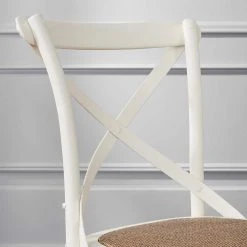 Home Decorators Collection Mavery Ivory Wood Dining Chair with Cross Back and Woven Seat (Set of 2) (19 in. W x 34.6 in. H) 14 Home Decorators Collection Mavery Ivory Wood Dining Chair with Cross Back and Woven Seat (Set of 2) (19 in. W x 34.6 in. H) -Flora Home Decorators Soldes ivory home decorators collection dining chairs pjc118 297001 40 1000