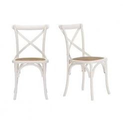 Home Decorators Collection Mavery Ivory Wood Dining Chair with Cross Back and Woven Seat (Set of 2) (19 in. W x 34.6 in. H) 18 Home Decorators Collection Mavery Ivory Wood Dining Chair with Cross Back and Woven Seat (Set of 2) (19 in. W x 34.6 in. H) -Flora Home Decorators Soldes ivory home decorators collection dining chairs pjc118 297001 77 1000