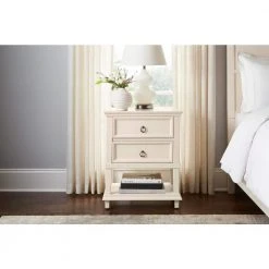 Home Decorators Collection Grantley Ivory 2-Drawer Nightstand (27 in. H x 22 in. W x 16.5 in. D) -Flora Home Decorators Soldes ivory home decorators collection nightstands m13701e 40 1000