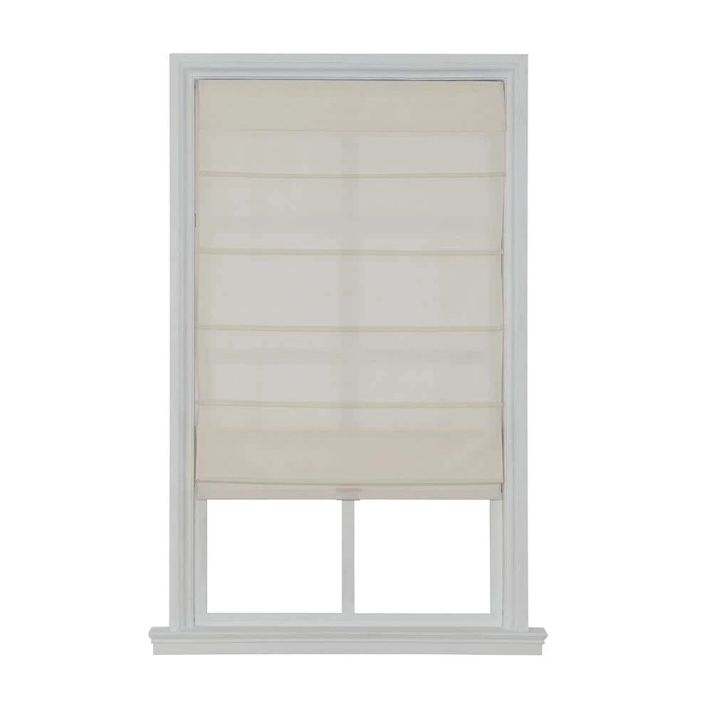 Home Decorators Collection Cordless Light Filtering Fabric Roman Shade 35X64 Ivory 3 Home Decorators Collection Cordless Light Filtering Fabric Roman Shade 35X64 Ivory