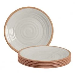 Home Decorators Collection Azria Melamine Salad Plates in Ivory (Set of 6)