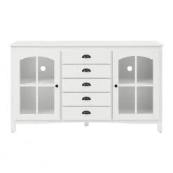 Home Decorators Collection Glenwood Ivory Glass Door Buffet with Window Pane