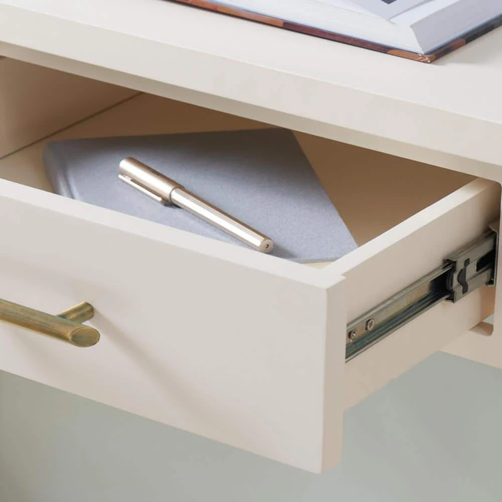 Home Decorators Collection 42 in. Rectangular Ivory 2 Drawer Writing Desk with Built-In Storage 6 Home Decorators Collection 42 in. Rectangular Ivory 2 Drawer Writing Desk with Built-In Storage - Image 4