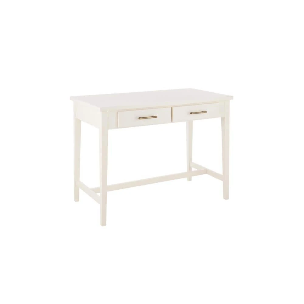 Home Decorators Collection 42 in. Rectangular Ivory 2 Drawer Writing Desk with Built-In Storage 8 Home Decorators Collection 42 in. Rectangular Ivory 2 Drawer Writing Desk with Built-In Storage - Image 6