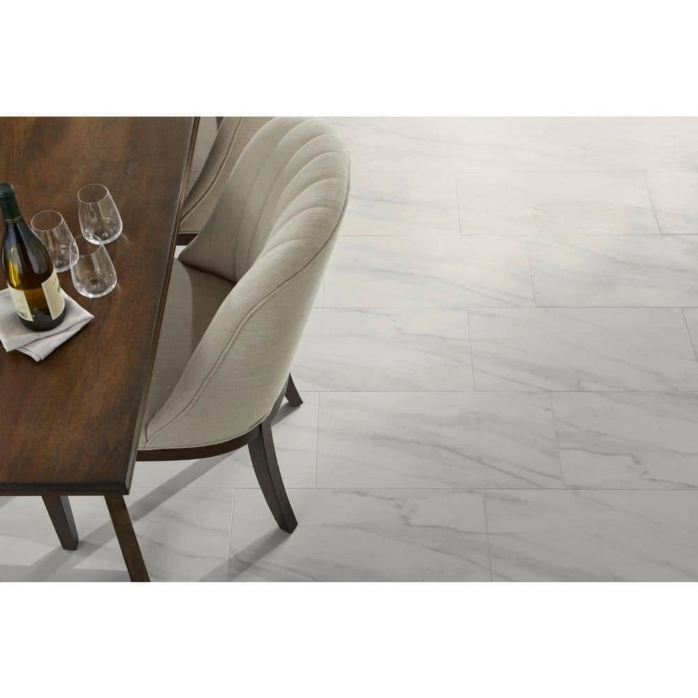 Home Decorators Collection Kolasus White 12 in. x 24 in. Matte Porcelain Floor and Wall Tile (2 sq. ft./Each) 4 Home Decorators Collection Kolasus White 12 in. x 24 in. Matte Porcelain Floor and Wall Tile (2 sq. ft./Each) - Image 2