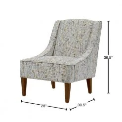 Home Decorators Collection Leabury Classic Swoop Upholstered Accent Chair in Leaf Print (28" W) -Flora Home Decorators Soldes leaf home decorators collection accent chairs kw 124286856 b 40 1000