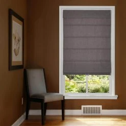 Home Decorators Collection Cordless Blackout Fabric Roman Shade 29X64 Light Gray -Flora Home Decorators Soldes light gray home decorators collection roman shades rsgc2964 31 1000