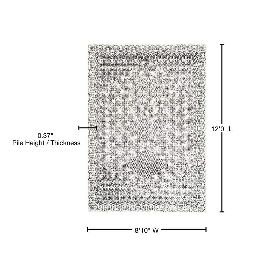 Home Decorators Collection Mozaik Tribal Light Gray 9 ft. x 12 ft. Area Rug 8 Home Decorators Collection Mozaik Tribal Light Gray 9 ft. x 12 ft. Area Rug - Image 6