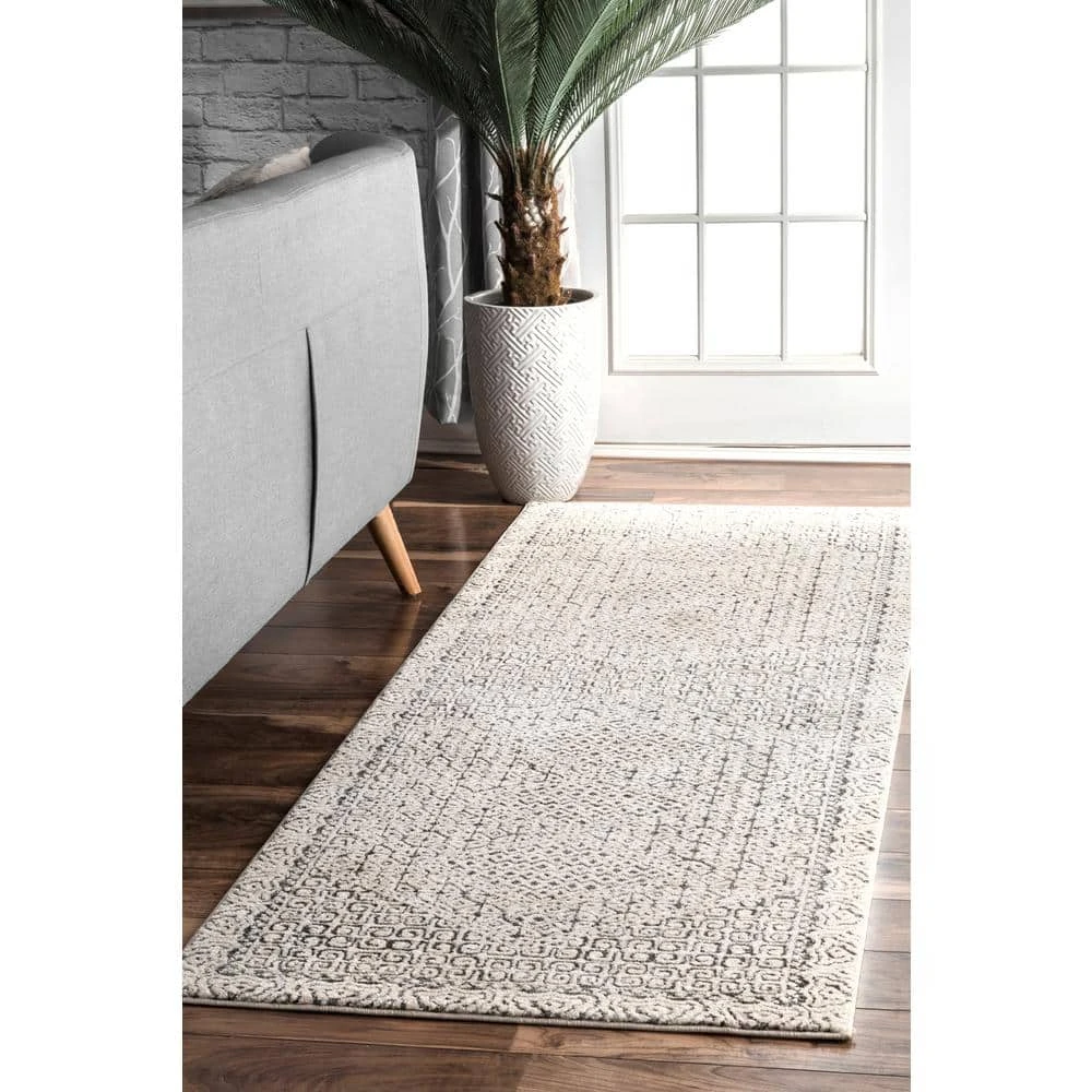 Home Decorators Collection Mozaik Tribal Light Gray 9 ft. x 12 ft. Area Rug 4 Home Decorators Collection Mozaik Tribal Light Gray 9 ft. x 12 ft. Area Rug - Image 2