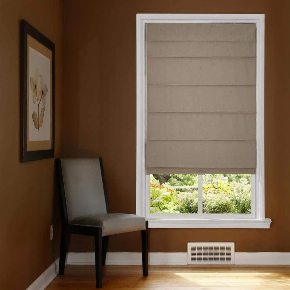 Home Decorators Collection Cordless Blackout Fabric Roman Shade 33X64 Linen 8 Home Decorators Collection Cordless Blackout Fabric Roman Shade 33X64 Linen - Image 6