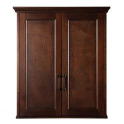 Home Decorators Collection Ashburn 23-1/2 in. W Bathroom Storage Wall Cabinet in Mahogany