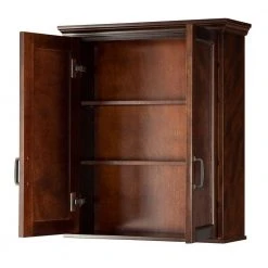 Home Decorators Collection Ashburn 23-1/2 in. W Bathroom Storage Wall Cabinet in Mahogany -Flora Home Decorators Soldes mahogany home decorators collection bathroom wall cabinets asgw2327 77 1000