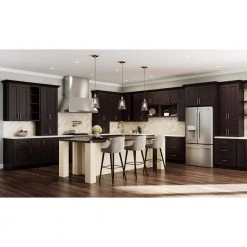 Home Decorators Collection Franklin Assembled 24x34.5x24 in. Plywood Shaker Base Kitchen Cabinet Soft Close Doors/Drawers in Stained Manganite -Flora Home Decorators Soldes manganite glaze stain home decorators collection assembled kitchen cabinets b24 fmg 1f 1000