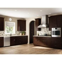 Home Decorators Collection Franklin Assembled 24x34.5x24 in. Plywood Shaker Base Kitchen Cabinet Soft Close Doors/Drawers in Stained Manganite -Flora Home Decorators Soldes manganite glaze stain home decorators collection assembled kitchen cabinets b24 fmg fa 1000