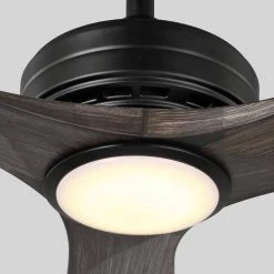 Home Decorators Collection Bayshire 60 in. LED Indoor/Outdoor Matte Black Ceiling Fan with Remote Control and White Color Changing Light Kit -Flora Home Decorators Soldes matte black finish home decorators collection ceiling fans with lights 102l60mbkddw 1d 1000