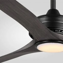 Home Decorators Collection Bayshire 60 in. LED Indoor/Outdoor Matte Black Ceiling Fan with Remote Control and White Color Changing Light Kit -Flora Home Decorators Soldes matte black finish home decorators collection ceiling fans with lights 102l60mbkddw 40 1000