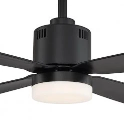 Home Decorators Collection Kitteridge 52 in. LED Indoor Matte Black Ceiling Fan with Light Kit -Flora Home Decorators Soldes matte black home decorators collection ceiling fans with lights 35442 hbub 44 1000