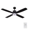 Home Decorators Collection Kitteridge 52 in. LED Indoor Matte Black Ceiling Fan with Light Kit -Flora Home Decorators Soldes matte black home decorators collection ceiling fans with lights 35442 hbub 64 1000